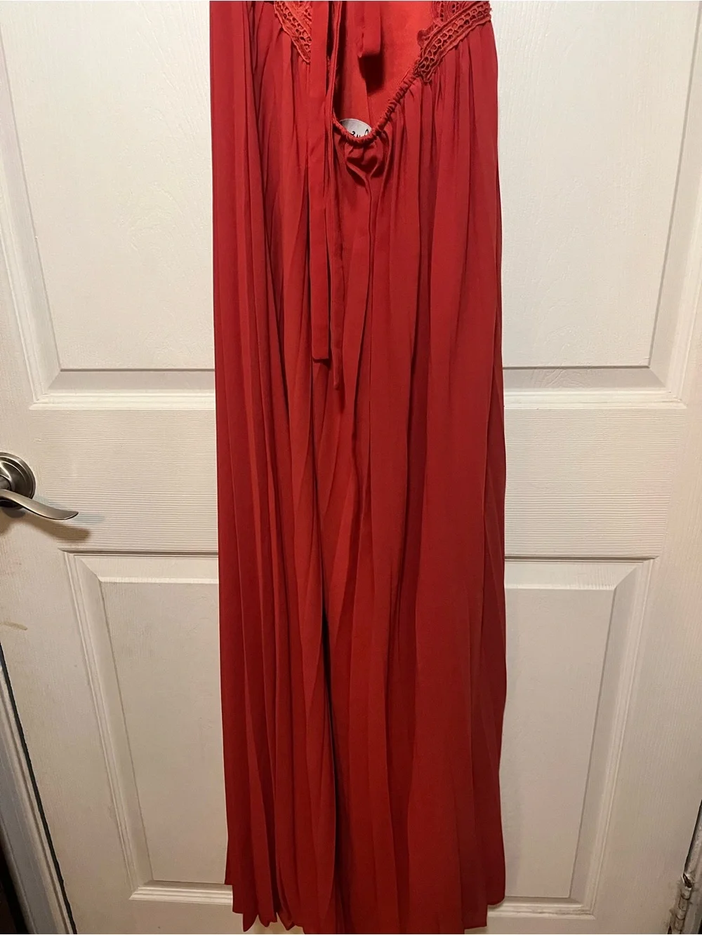 Lulu's Pleated Halter Maxi Dress in Terracotta - Picture 12 of 13